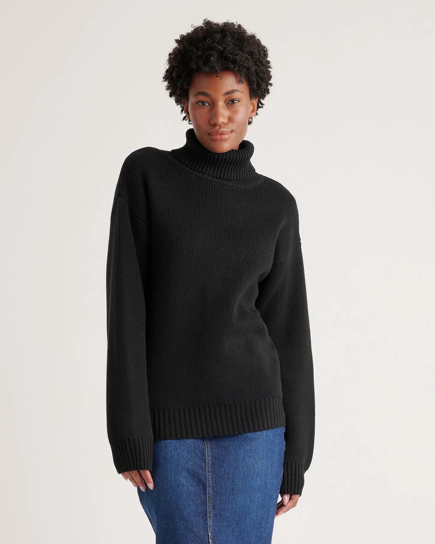 100% Organic Cotton Turtleneck Sweater