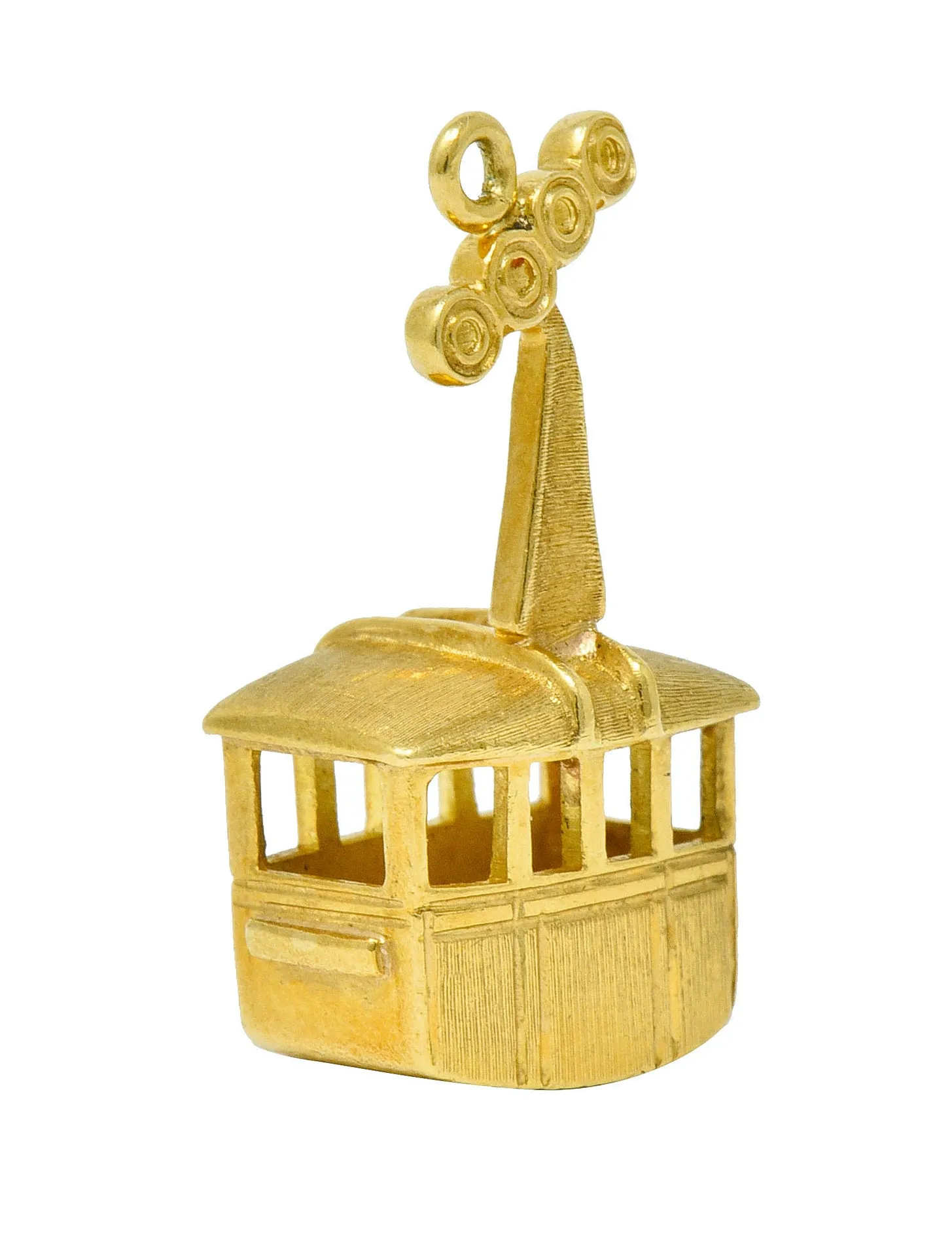 1960's Vintage 18 Karat Gold Cable Car Charm