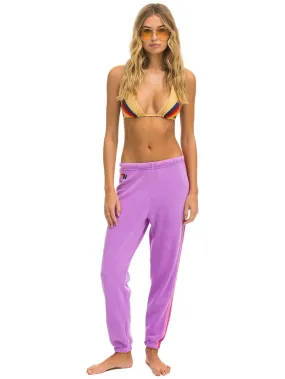 5 Stripe Sweatpant - Neon Purple/Pink