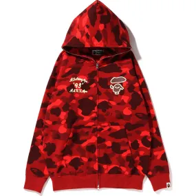 A BATHING APE COLOR CAMO OVERSIZED FULL ZIP HOODIE LADIES