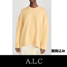 A.L.C.  |Long Sleeves Plain V-neck & Crew neck