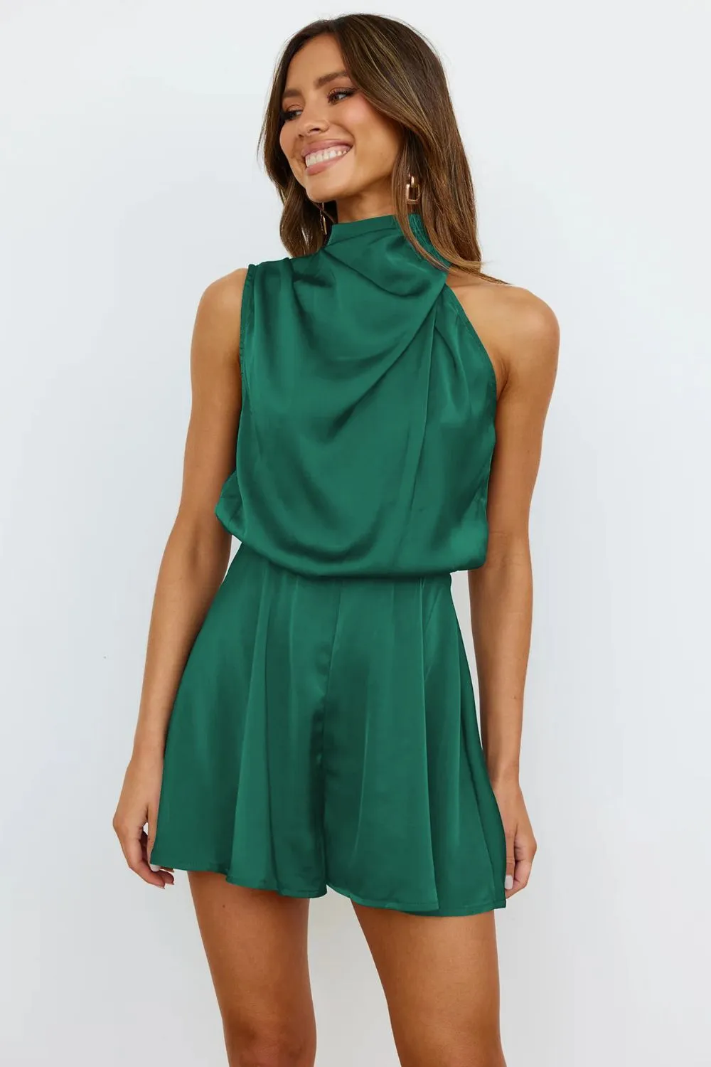 ALL THAT SASS Turtleneck Sleeveless Romper