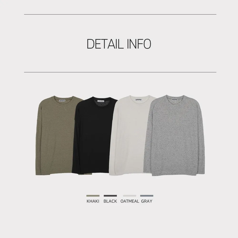 ASCLO  |Crew Neck Pullovers Unisex Linen Street Style U-Neck