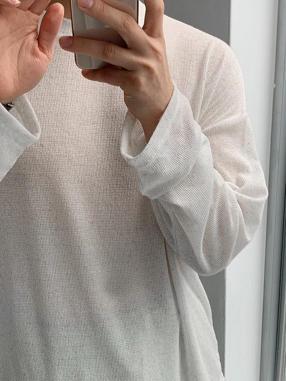 ASCLO  |Crew Neck Pullovers Unisex Linen Street Style U-Neck