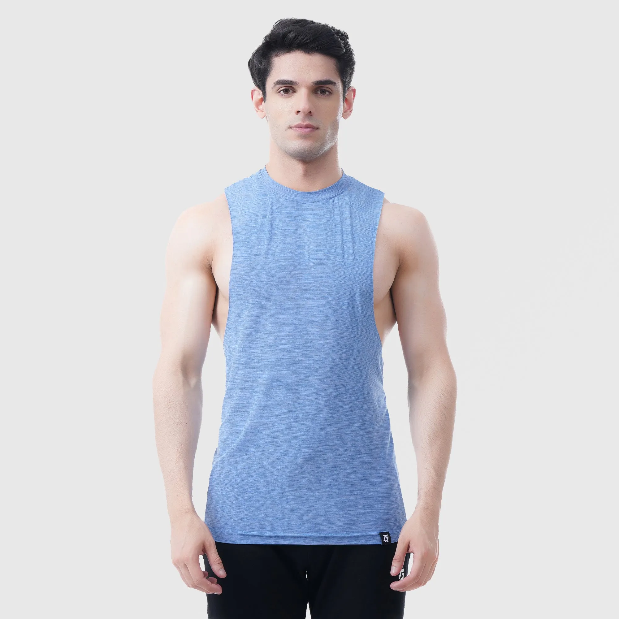 Athletic Drop Arm Tank (Light Blue)