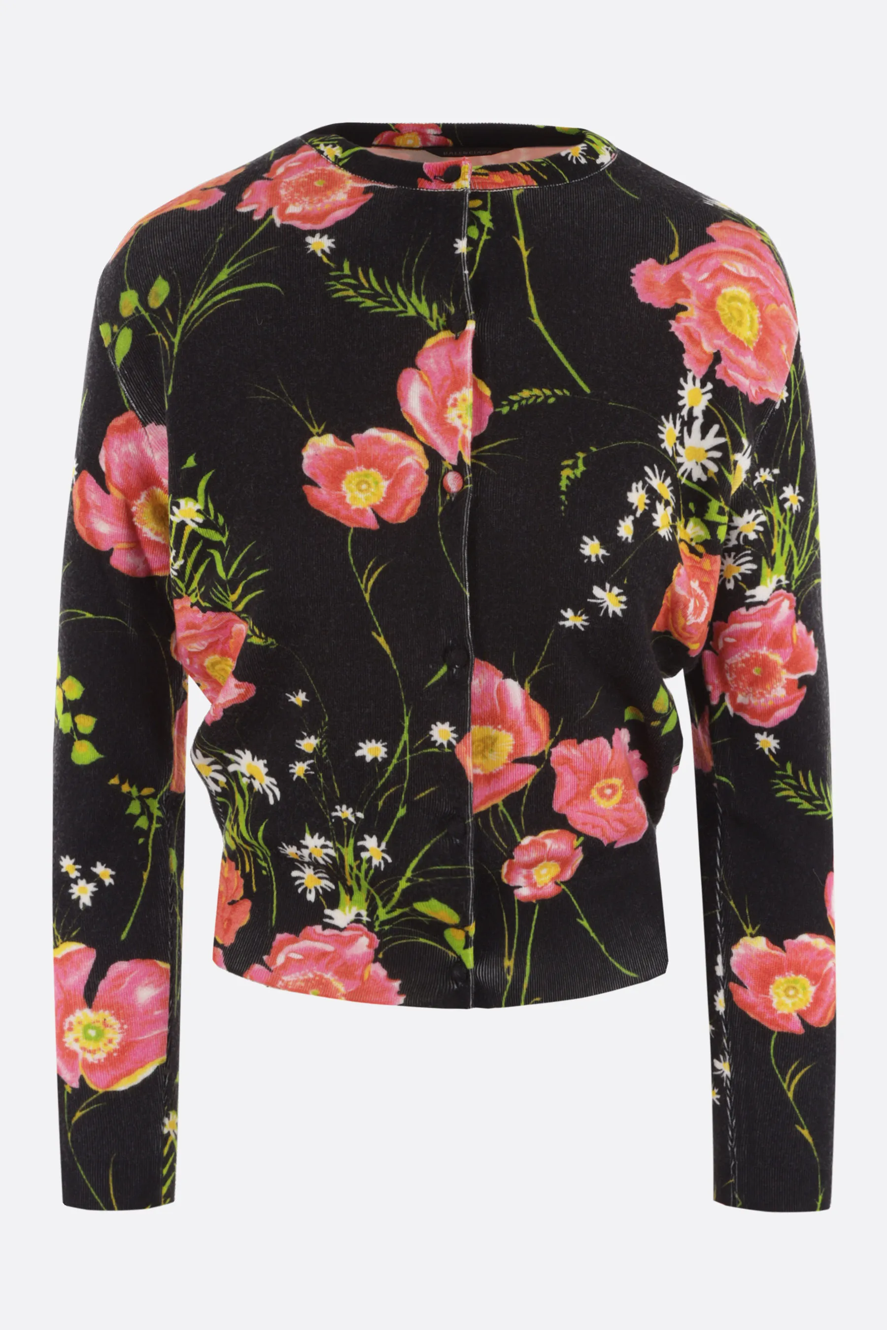 BALENCIAGA  |Flower Patterns Wool Long Sleeves Cardigans