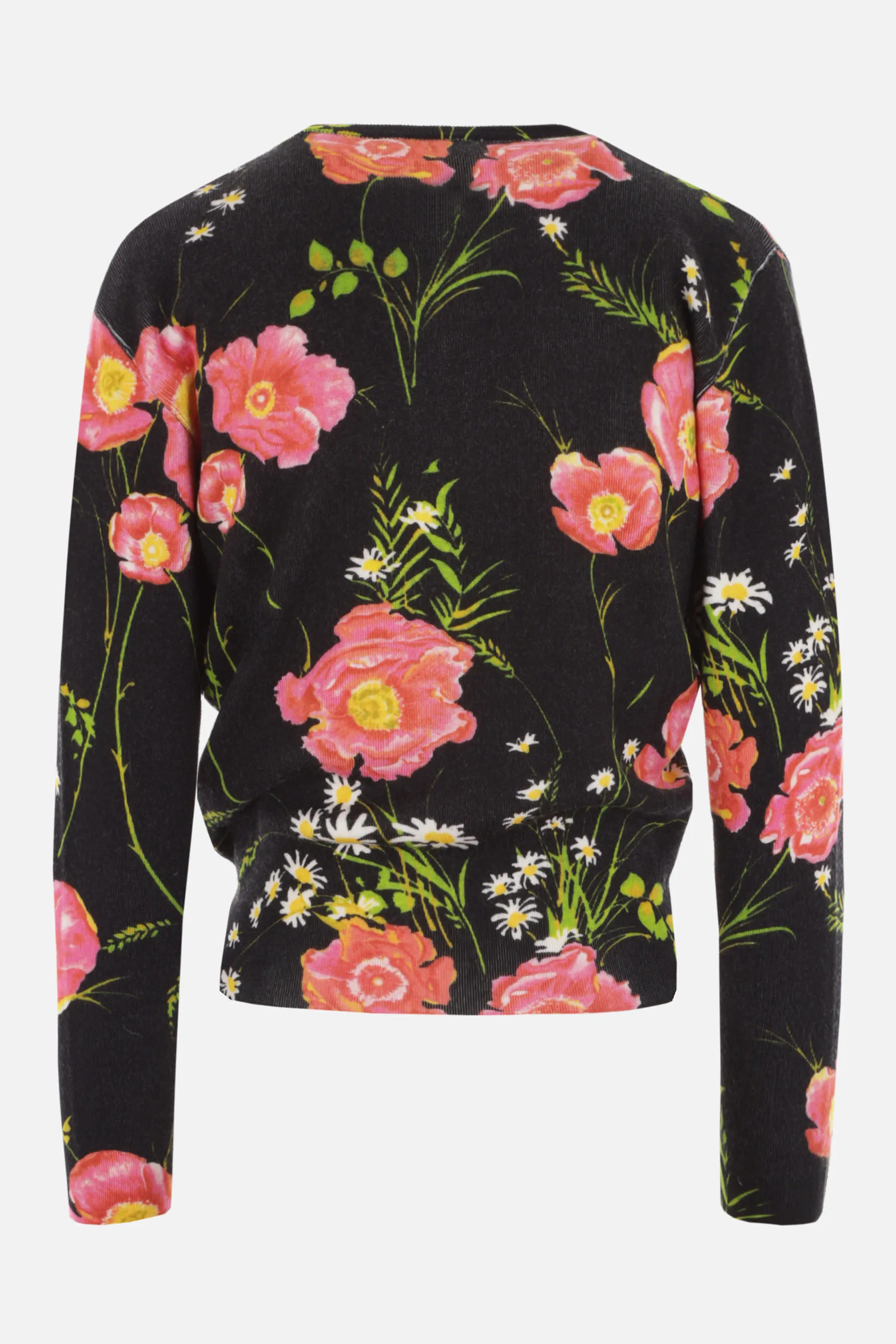 BALENCIAGA  |Flower Patterns Wool Long Sleeves Cardigans