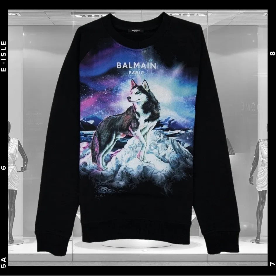 BALMAIN  |Crew Neck Long Sleeves Cotton Logo Luxury Sweatshirts