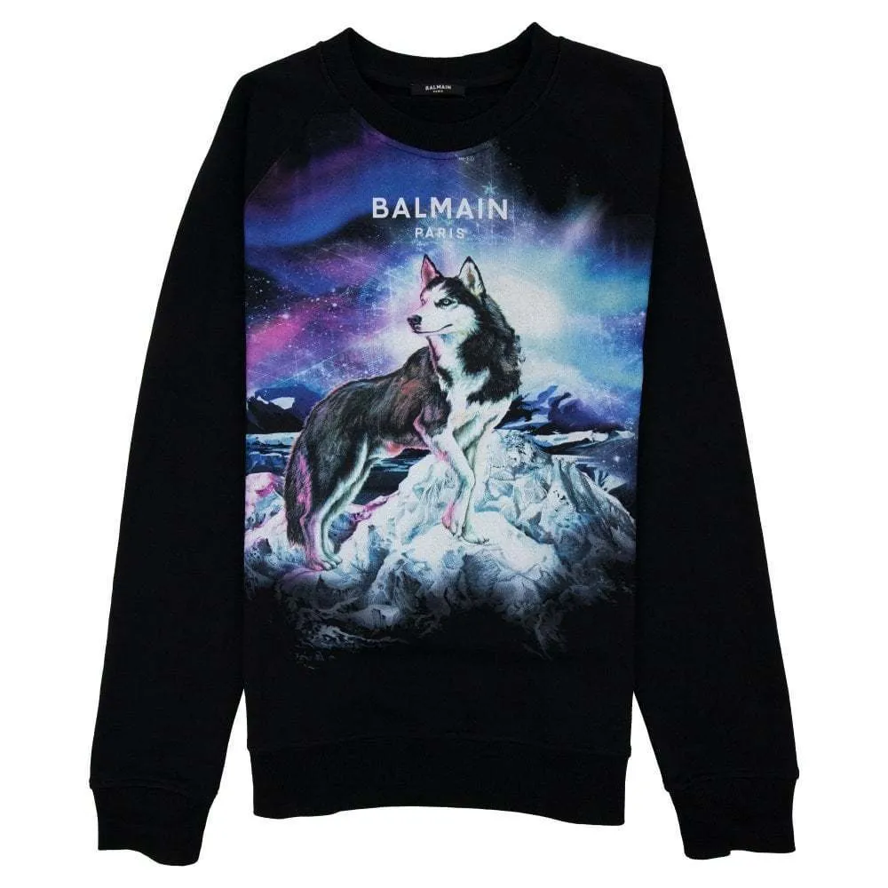 BALMAIN  |Crew Neck Long Sleeves Cotton Logo Luxury Sweatshirts