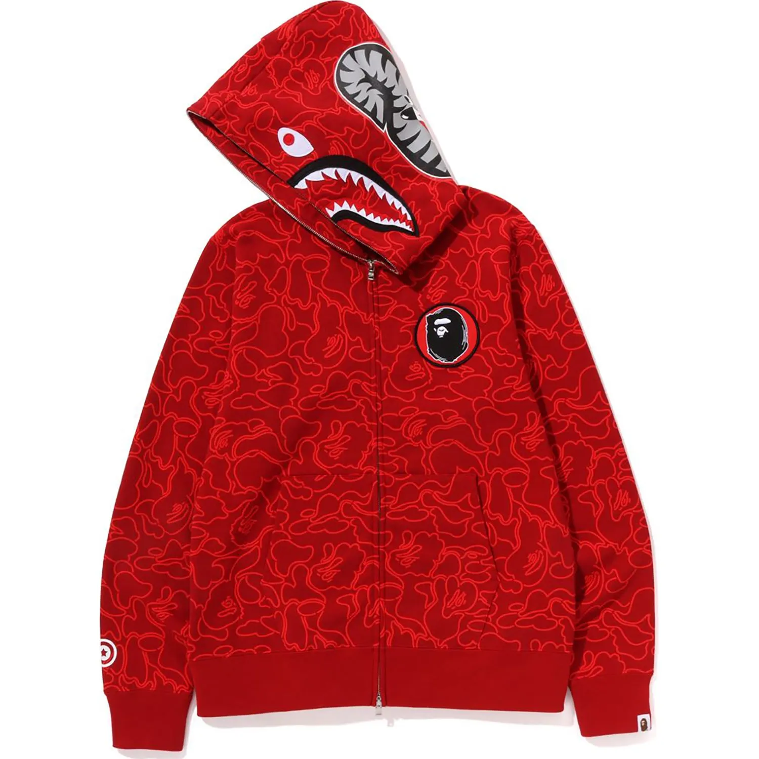 BAPE 30TH ANNIV. LINE CAMO SHARK FULL ZIP HOODIE MENS