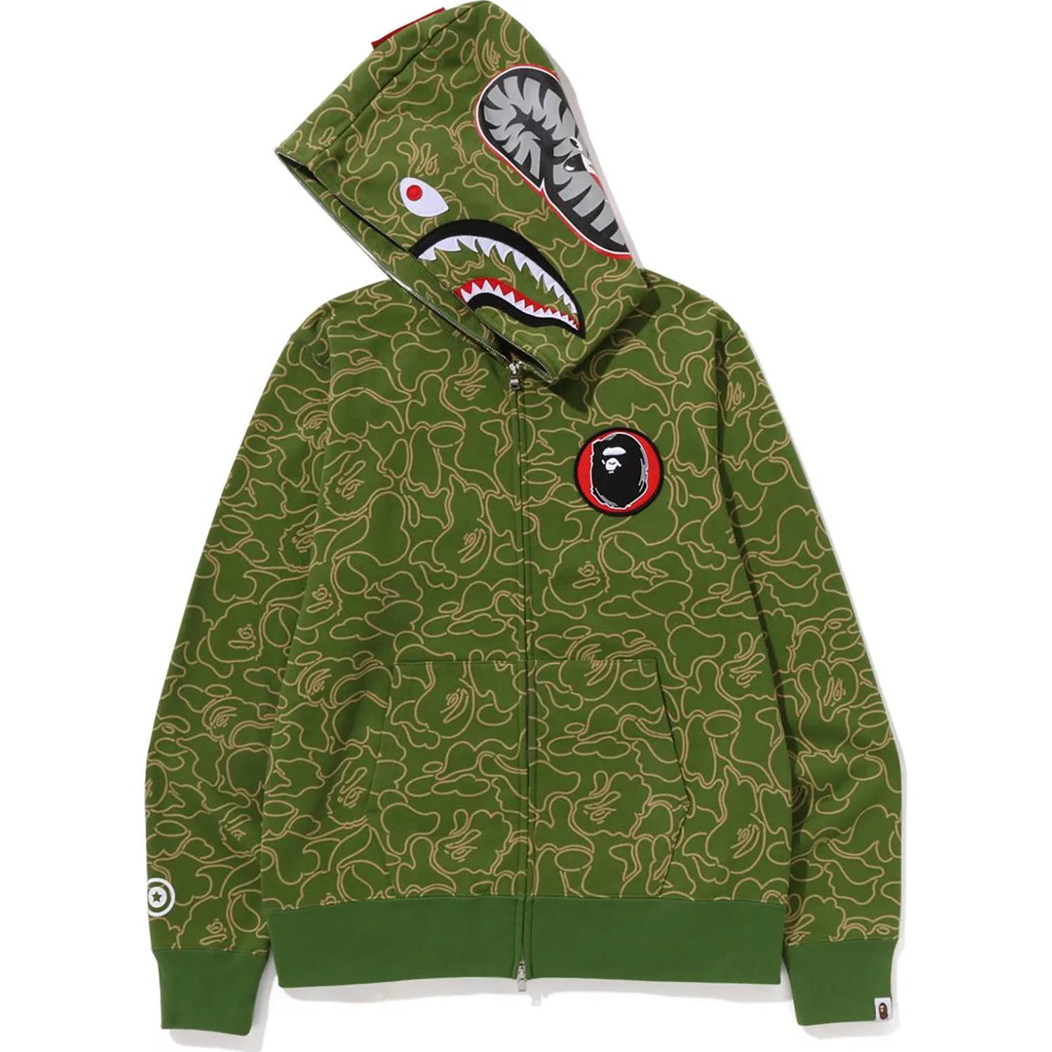 BAPE 30TH ANNIV. LINE CAMO SHARK FULL ZIP HOODIE MENS