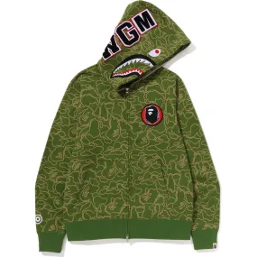 BAPE 30TH ANNIV. LINE CAMO SHARK FULL ZIP HOODIE MENS