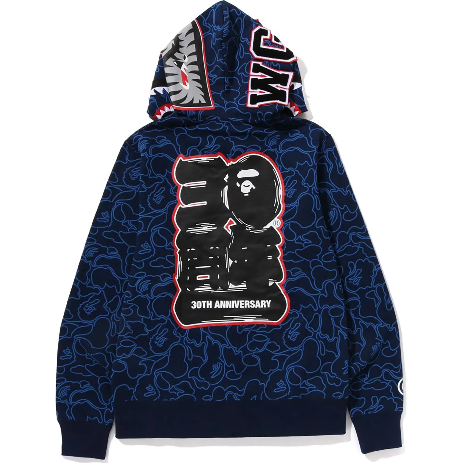 BAPE 30TH ANNIV. LINE CAMO SHARK FULL ZIP HOODIE MENS