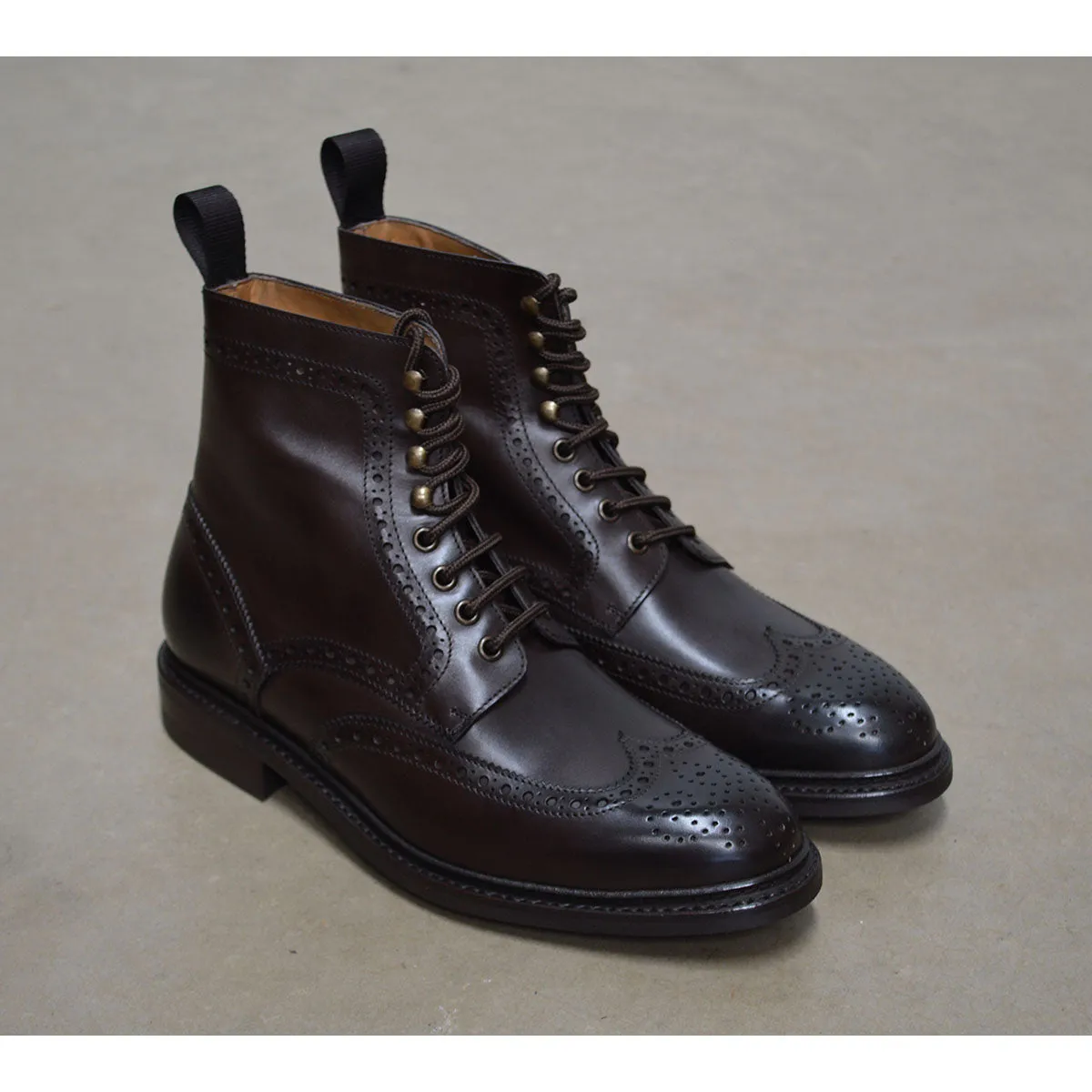 Berwick 1707 Brogue Boot (322) -Moka