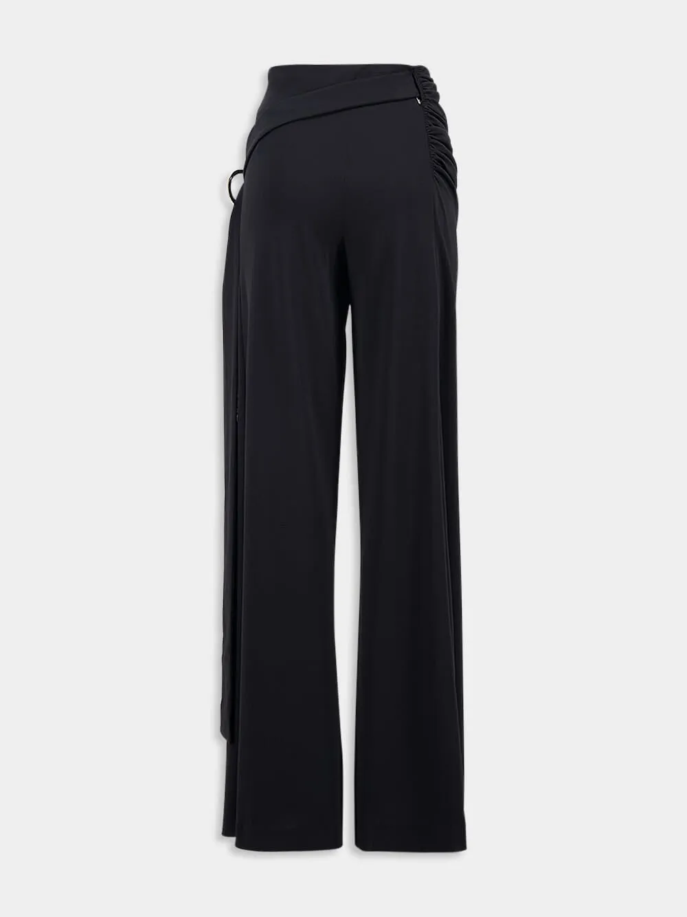 Black Wraparound Palazzo Pants