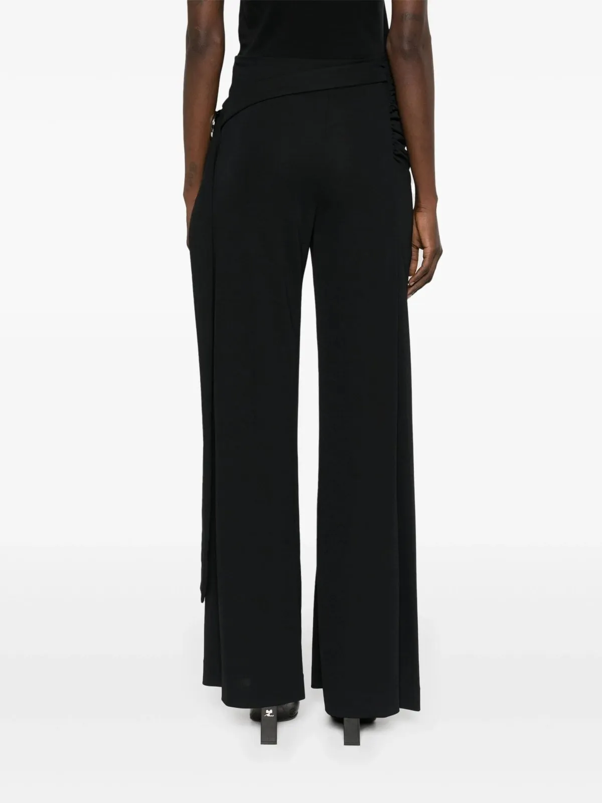 Black Wraparound Palazzo Pants