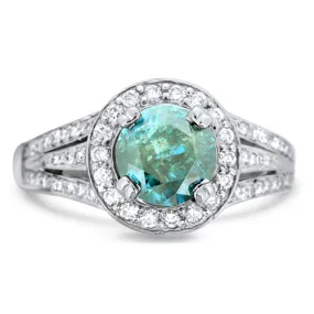 Blue Diamond Ring