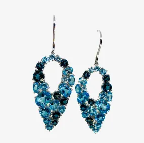 Blue Topaz Drop Earrings