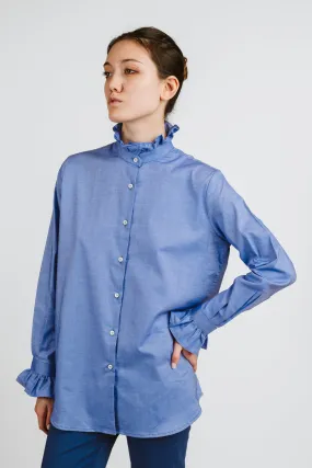 CAMICIA ALEX (OVERSIZE) OXFORD AZZURRO