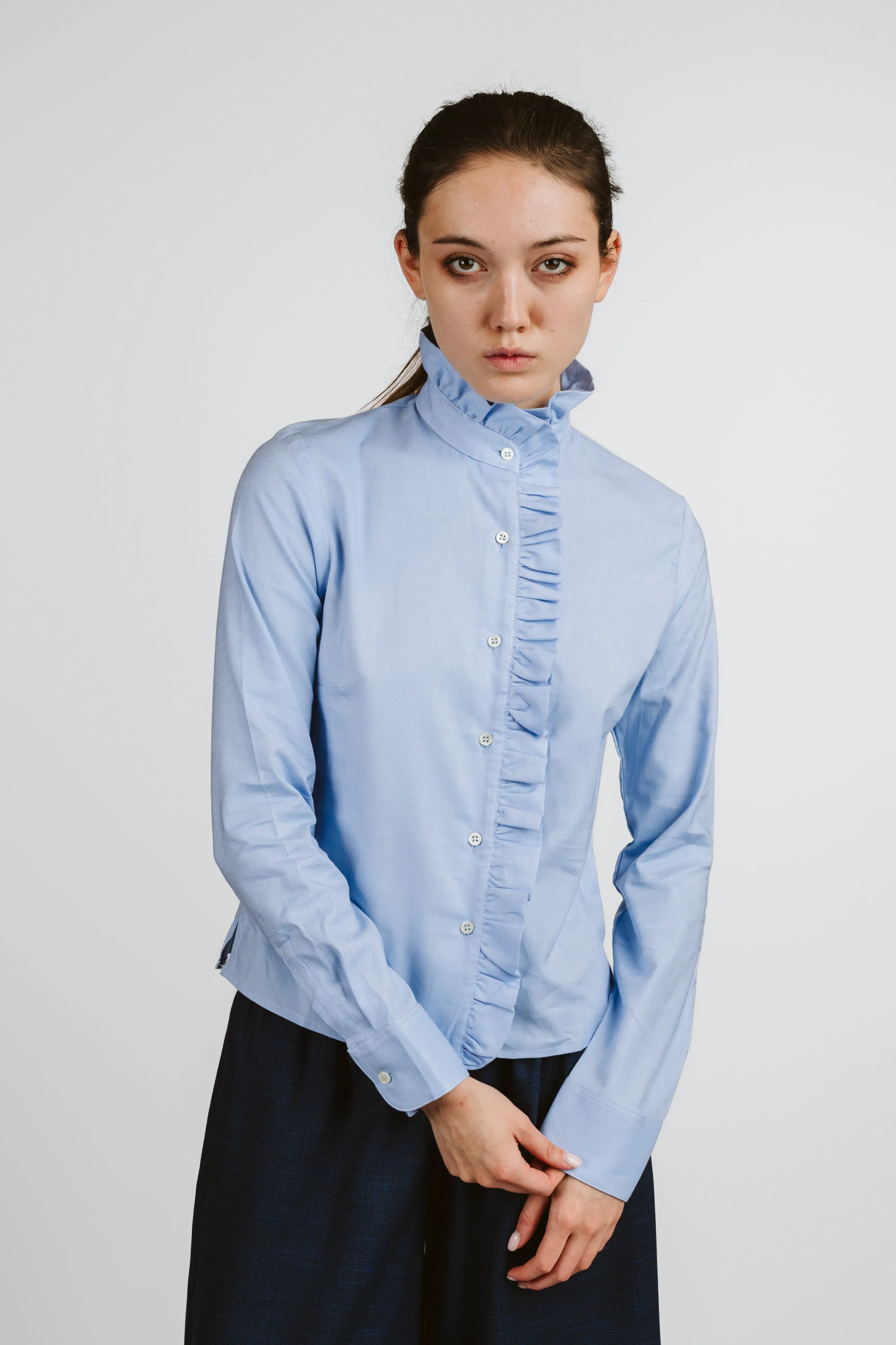 CAMICIA LULU  OXFORD CELESTE