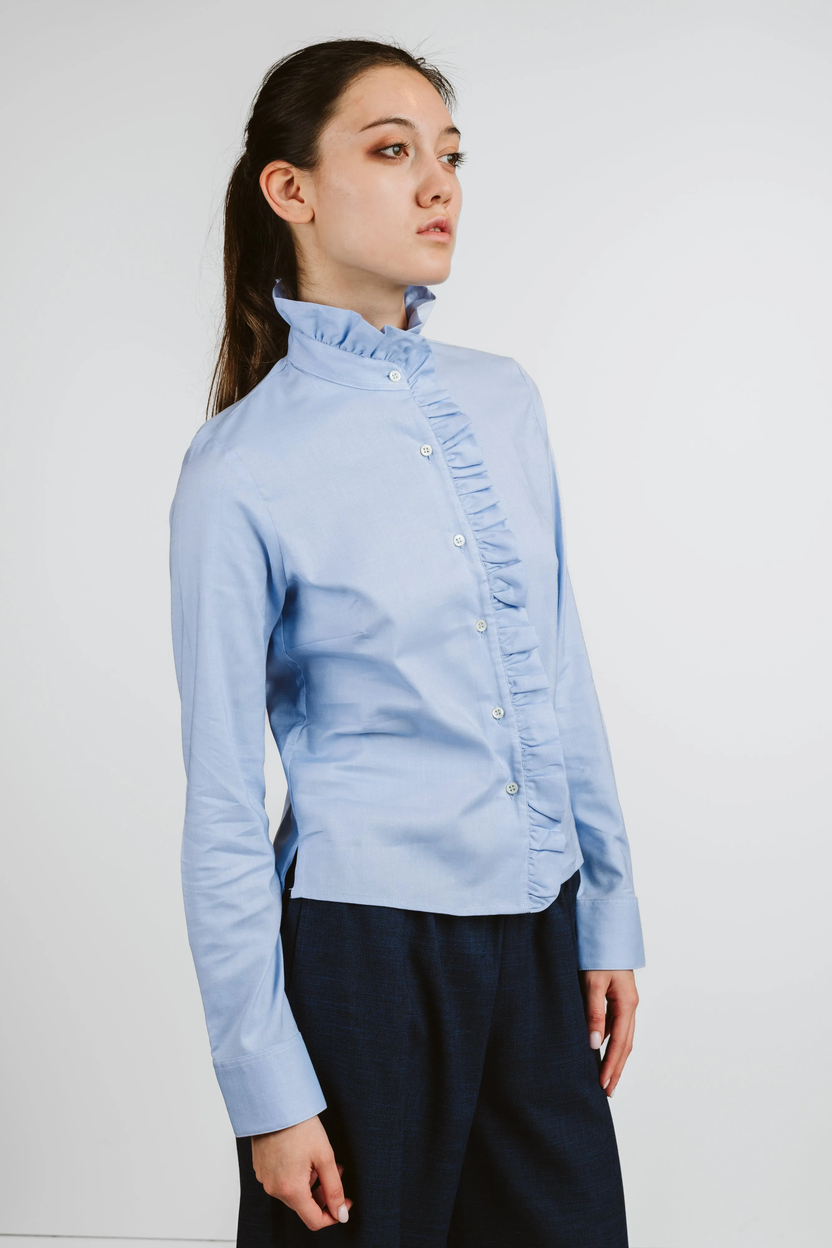 CAMICIA LULU  OXFORD CELESTE