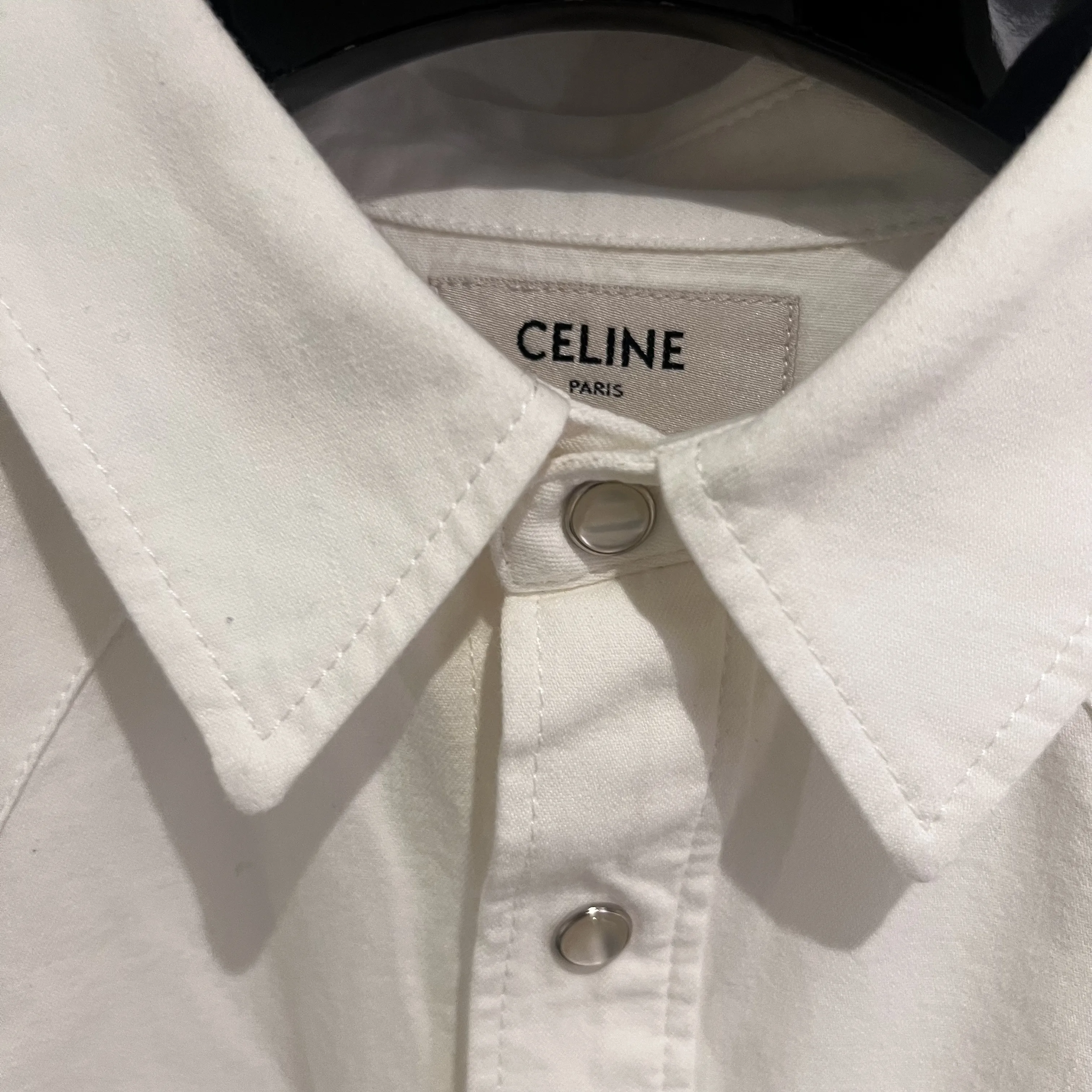 CELINE  |Long Sleeves Plain Cotton Luxury Shirts