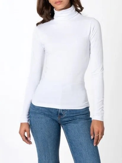 C'EST MOI Bamboo Short Turtleneck Top