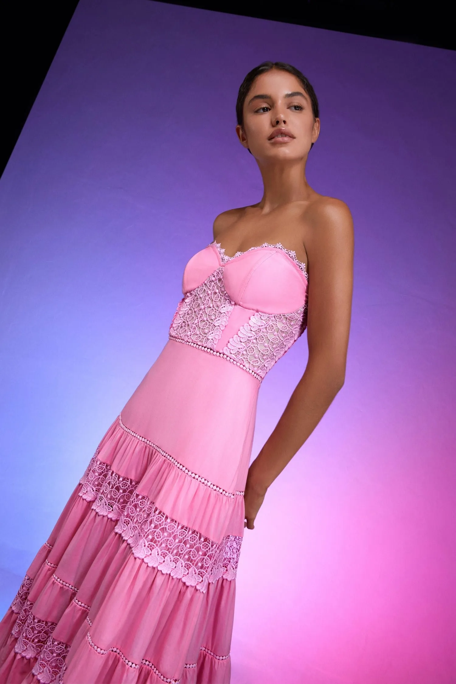 Charo Ruiz - Monnet Long Dress - Rose Quartz