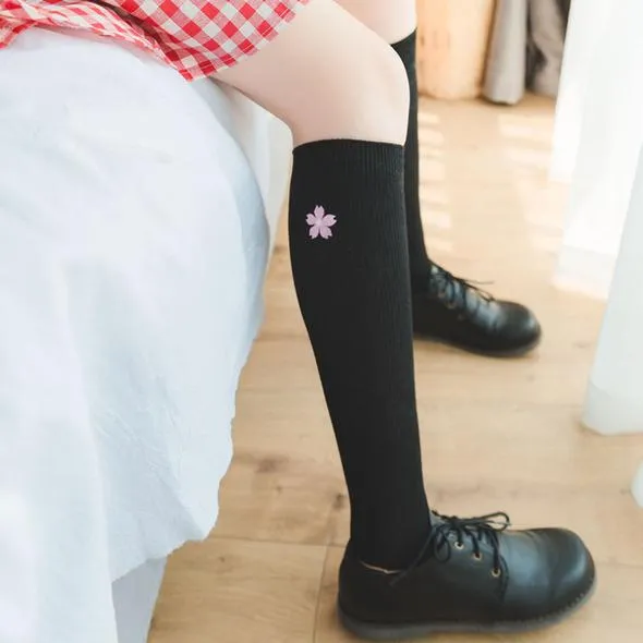 CHERRY SOCKS 2 PAIRS OF KNEE SOCKS BY64022