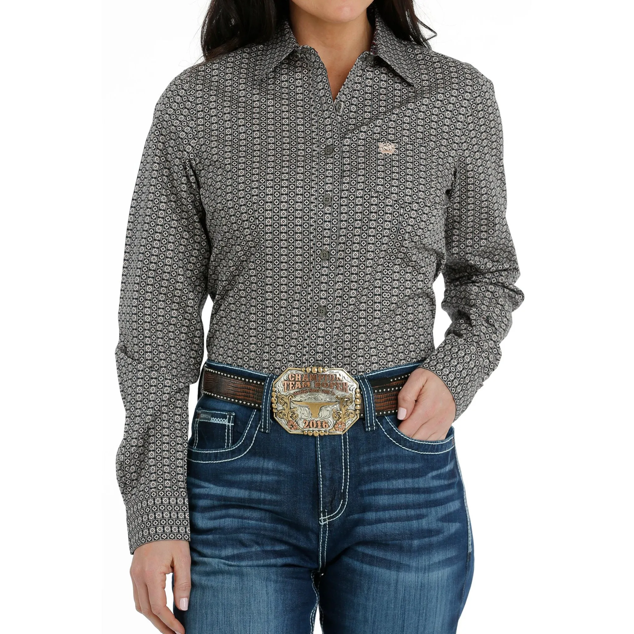 Cinch Women's Grey Western Shirt