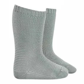 Condor Baby And Child Garter Stitch Knee High Socks Dry Green