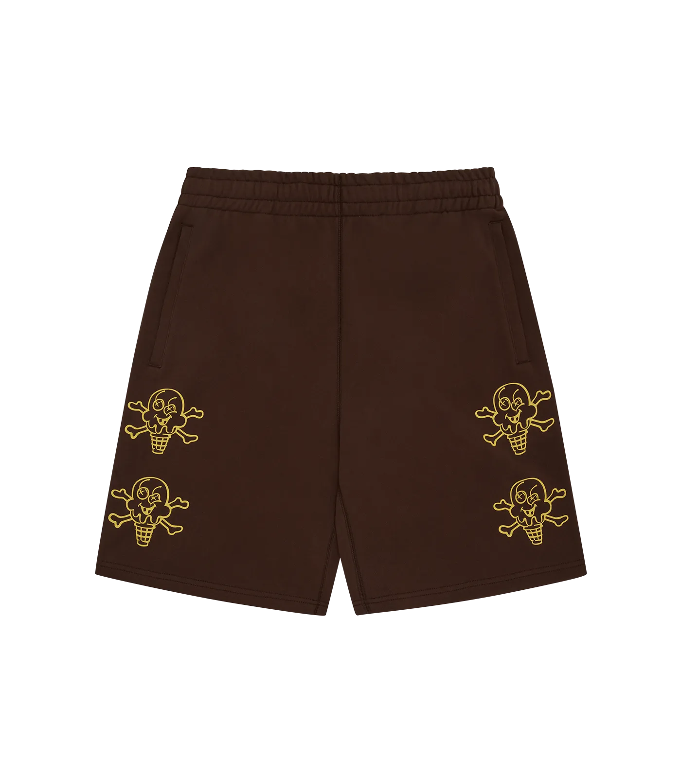 CONES AND BONES SWEATSHORTS - BROWN