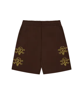 CONES AND BONES SWEATSHORTS - BROWN