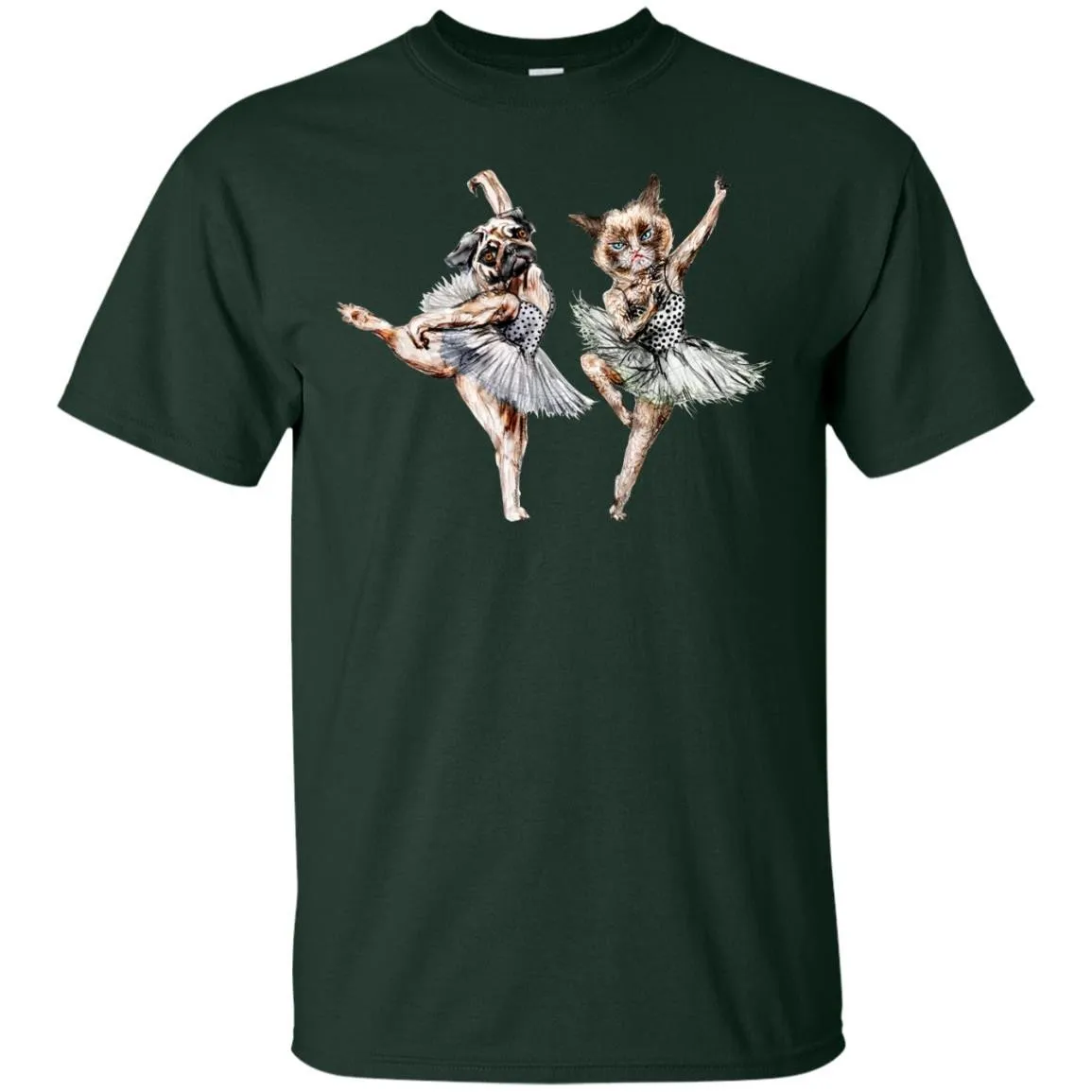 CUTE ANIMALS - Hipster Ballerinas  Dog Cat Dancers T Shirt & Hoodie