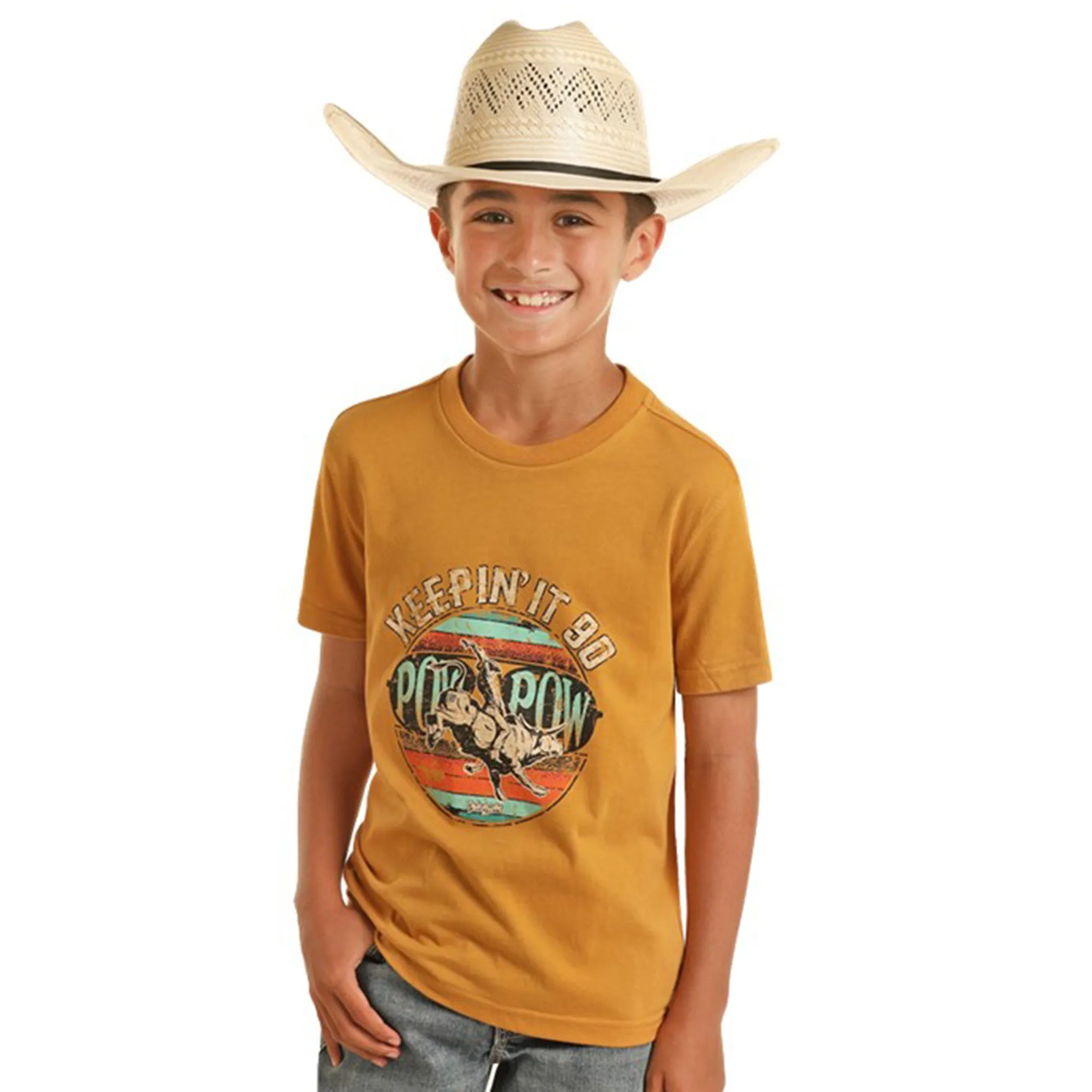 Dale Brisby Kid's Mustard Keep it 90 Tee