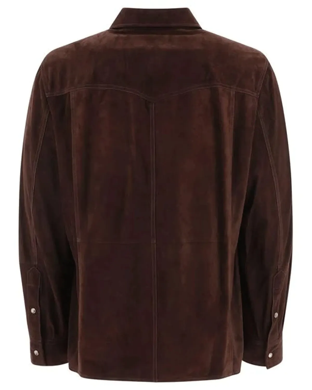 Dark Brown Suede Western Shirt