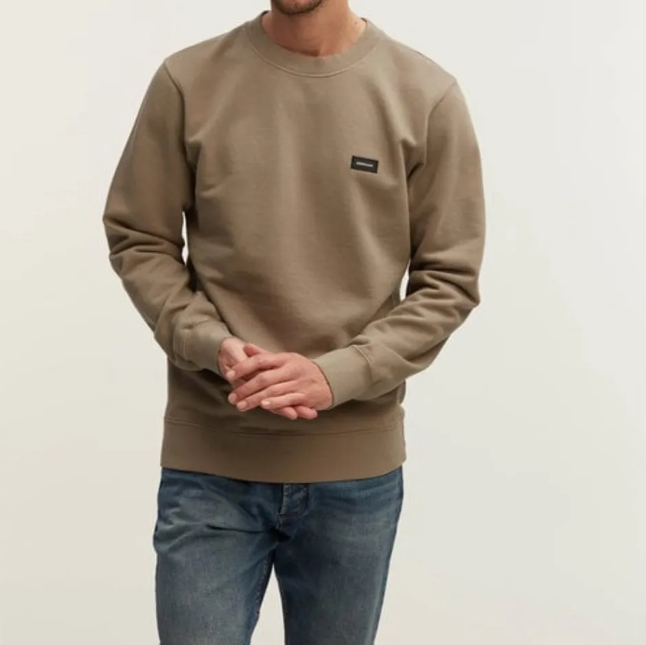 DENHAM  |Long Sleeves Plain Cotton Logo Surf Style Sweatshirts