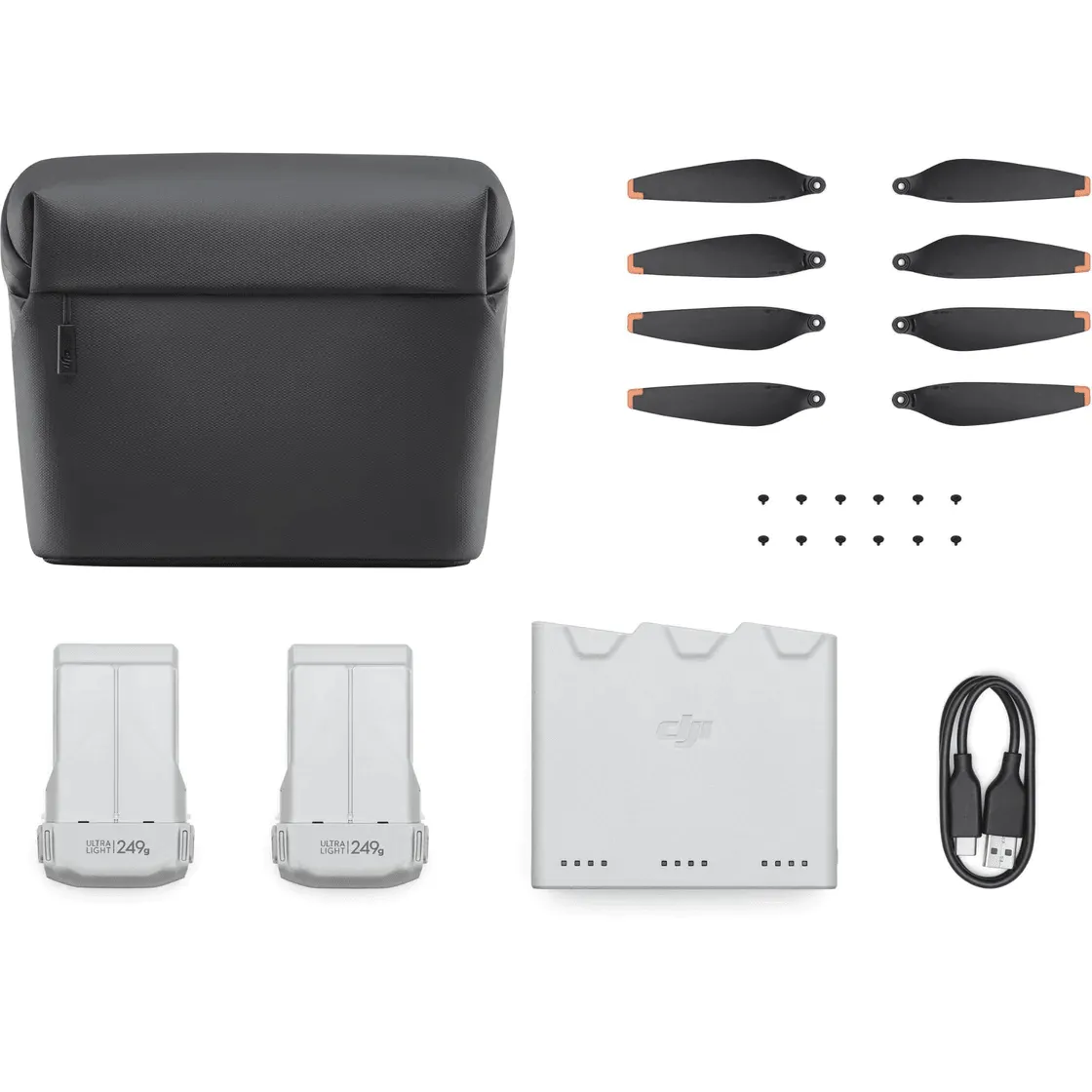 DJI Mini 3 Pro Aerial Drone Fly More Kit Battery Propeller Bag Charge Hub