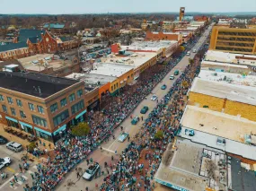 Drone Lawrence - 18x24 Framed Photograph - 'Parade of Champions'