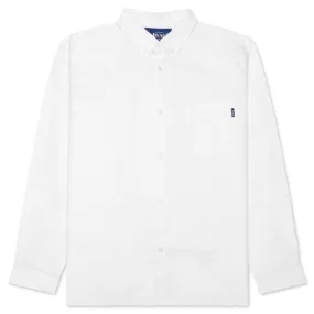 Embroidered Oxford Shirt - White