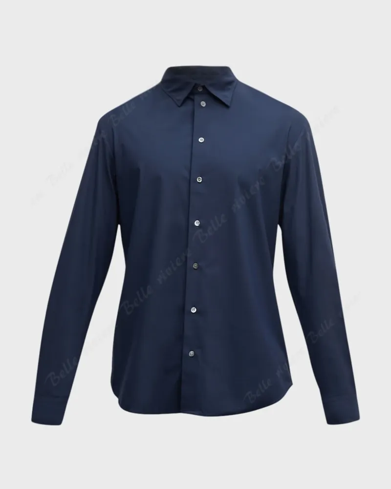 EMPORIO ARMANI  |Nylon Long Sleeves Plain Shirts