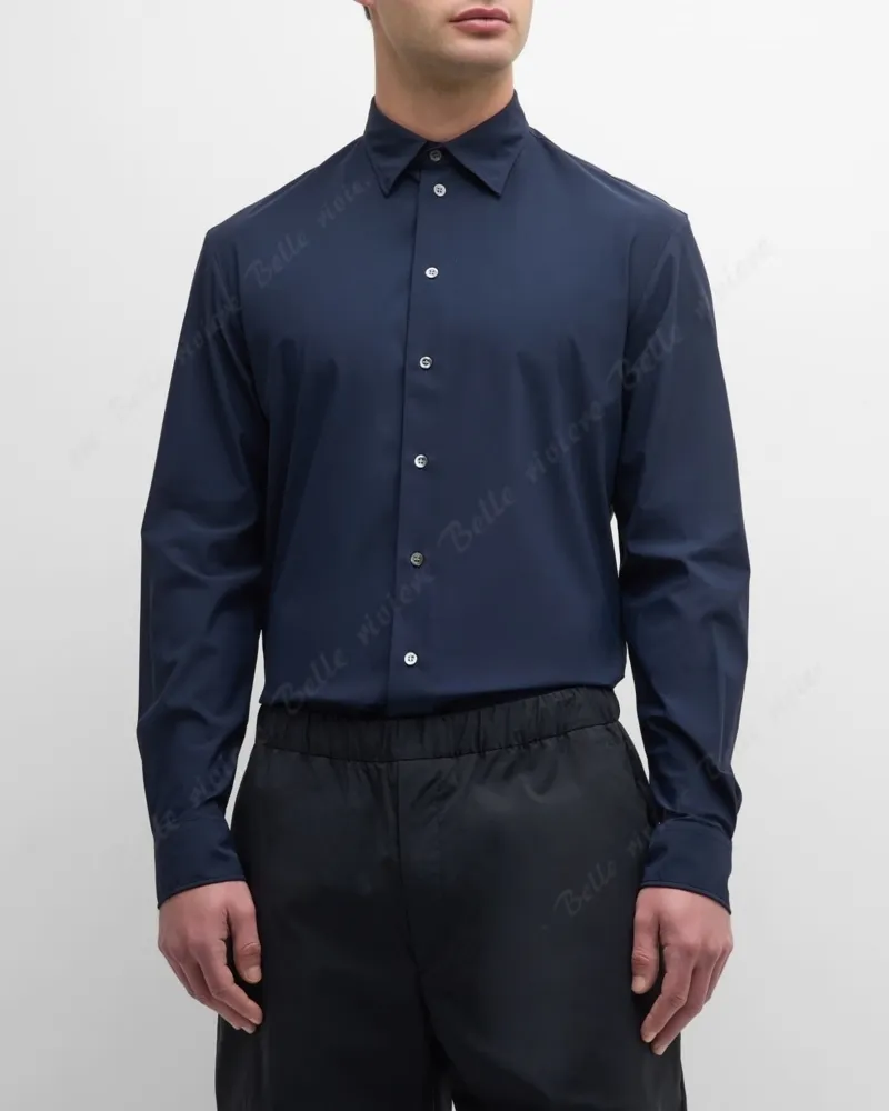 EMPORIO ARMANI  |Nylon Long Sleeves Plain Shirts