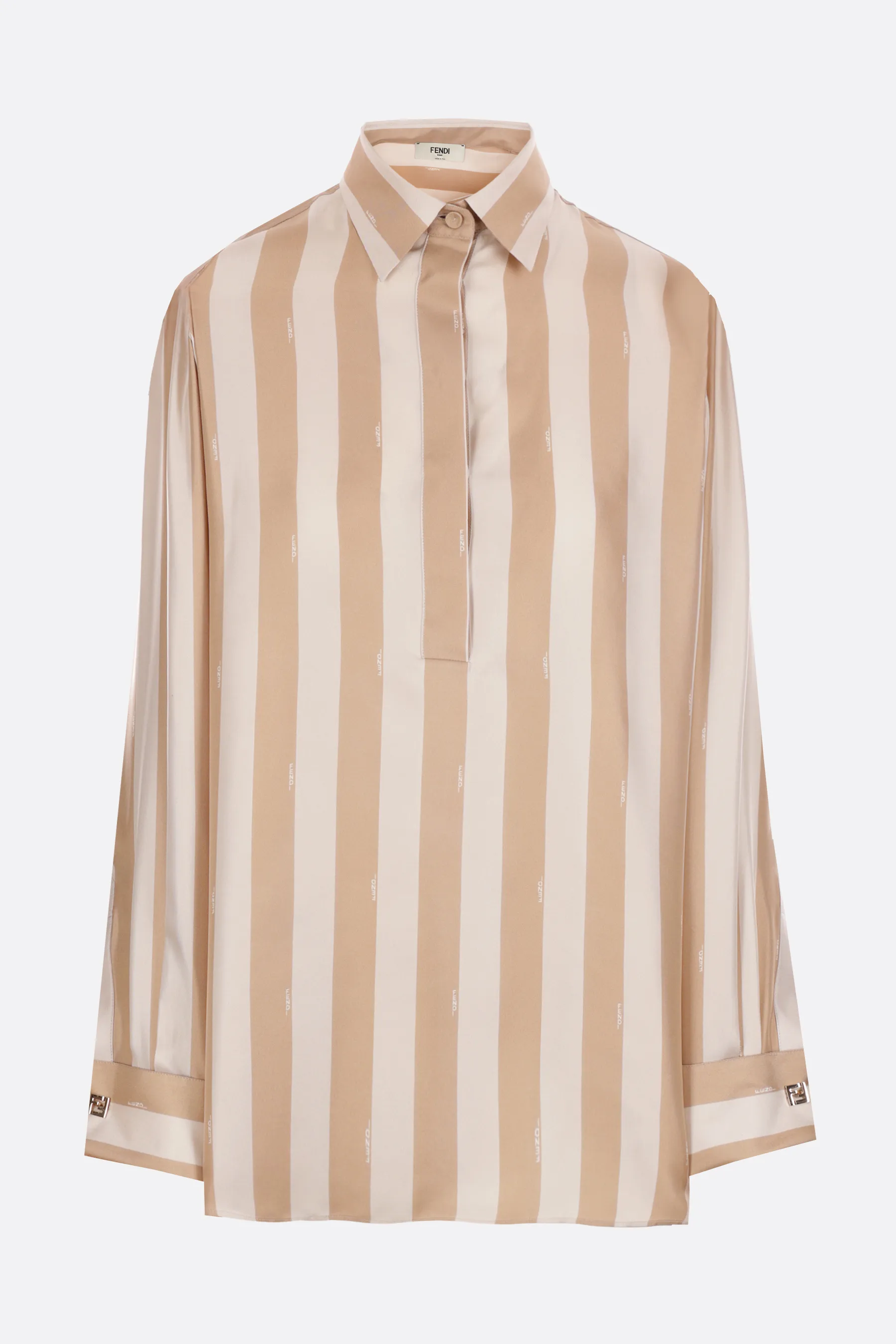 FENDI  |Stripes Silk Long Sleeves Shirts & Blouses