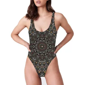 FLOWER MANDALA - HIGH CUT BODYSUIT