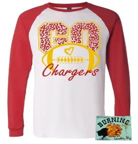 GO Chargers Red and Gold DTF Tranfers