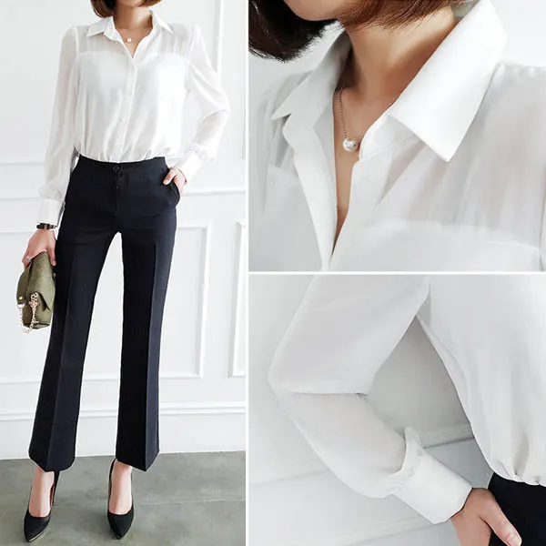 gumzzi  |Long Sleeves Plain Party Style Office Style Elegant Style