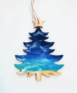 Handmade Resin Ocean Beach Sea life Christmas Ornament