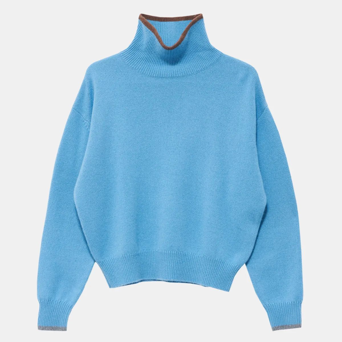 HANNES TURTLENECK SWEATER - LIGHT BLUE