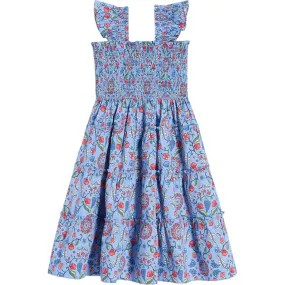 Hill House Home The Tiny Ellie Ruffle Shoulder Nap Dress, Swedish Floral