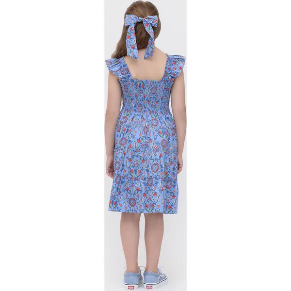 Hill House Home The Tiny Ellie Ruffle Shoulder Nap Dress, Swedish Floral